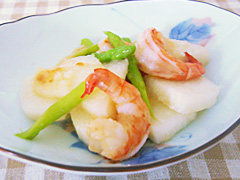 アスパラとトマトのかつおぶし和え