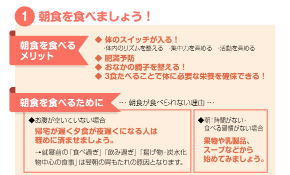 朝食を食べましょう！