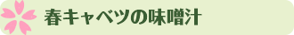 春キャベツの味噌汁